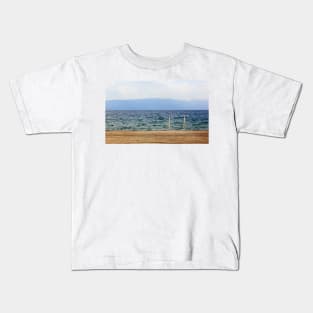 Blue-Ohrid Lake Kids T-Shirt